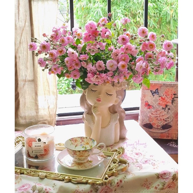 Hoả Tốc] Bình hoa cô gái-Chậu trồng cây,Lọ cắm bông decor | Shopee Việt Nam